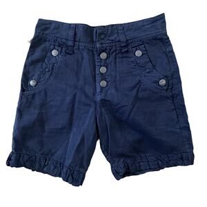 Diesel Boyfriend Snap Button Linen Blended Blue Bermuda Shorts Size 24 NWT $159